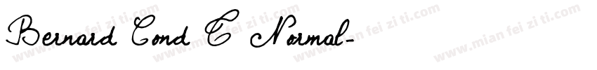 Bernard Cond T Normal字体转换